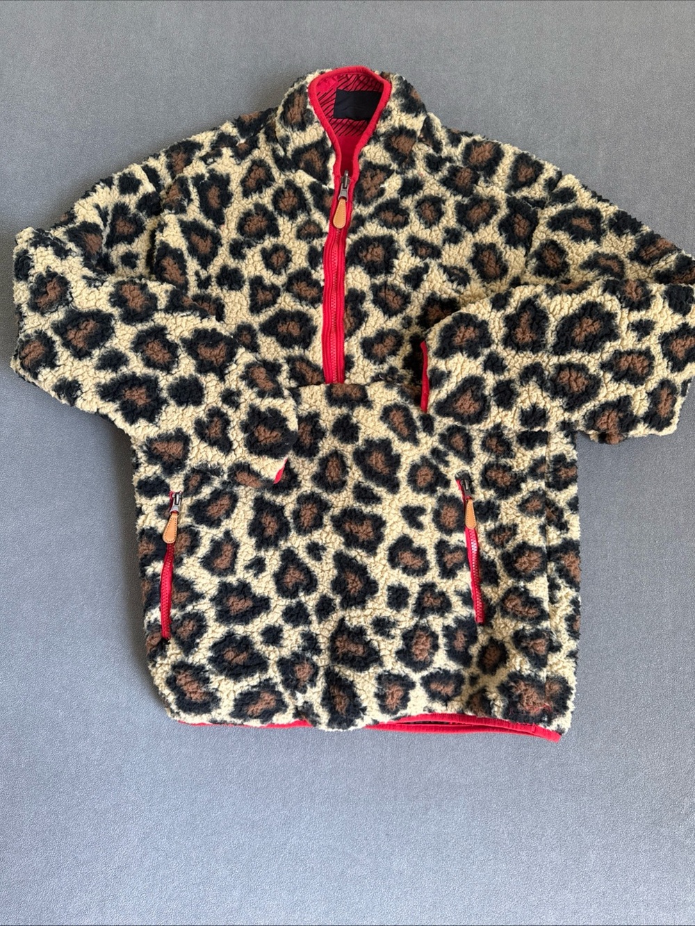 Simply Southern Red and Black Buffalo Plaid Pullover with Leopard Lining - Picture 12 of 15